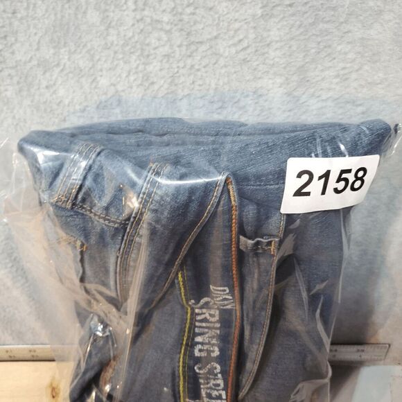 DKNY Jeans Womens 24 Blue Denim Spring Street Wide Leg Flat Front Regular Fit - Picture 11 of 11